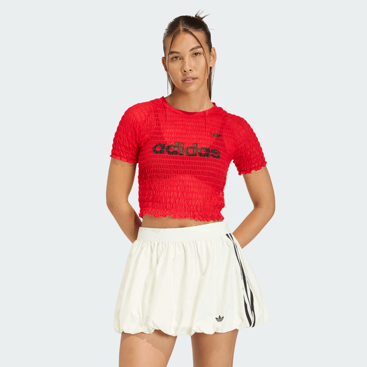 adidas SMOCKED CALI TEE