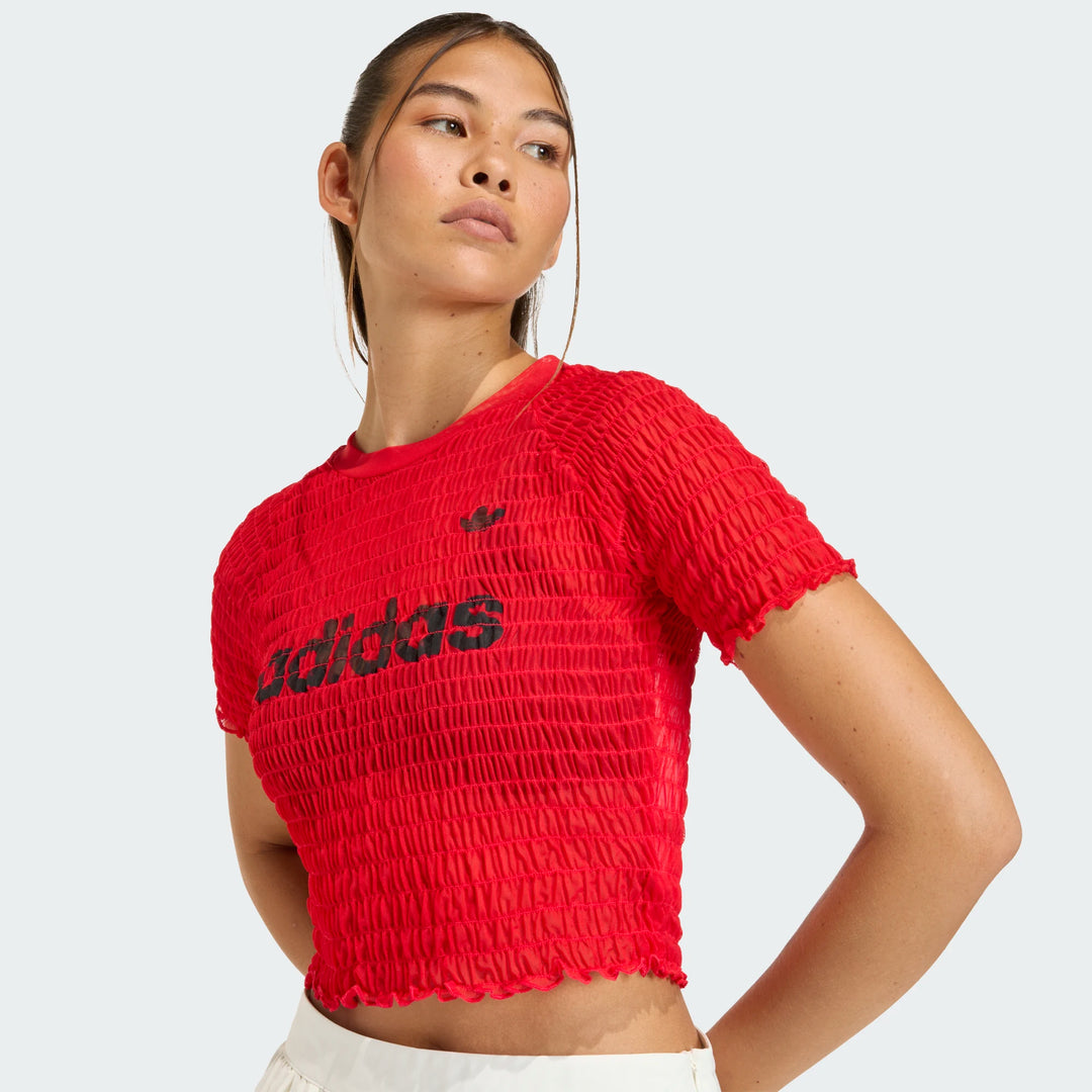 adidas SMOCKED CALI TEE