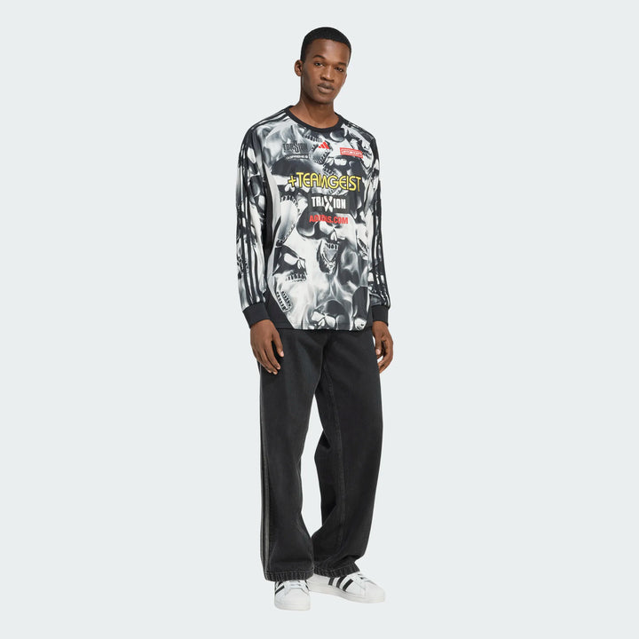 ALLOVER SKELETON PRINT L/S JERSEY