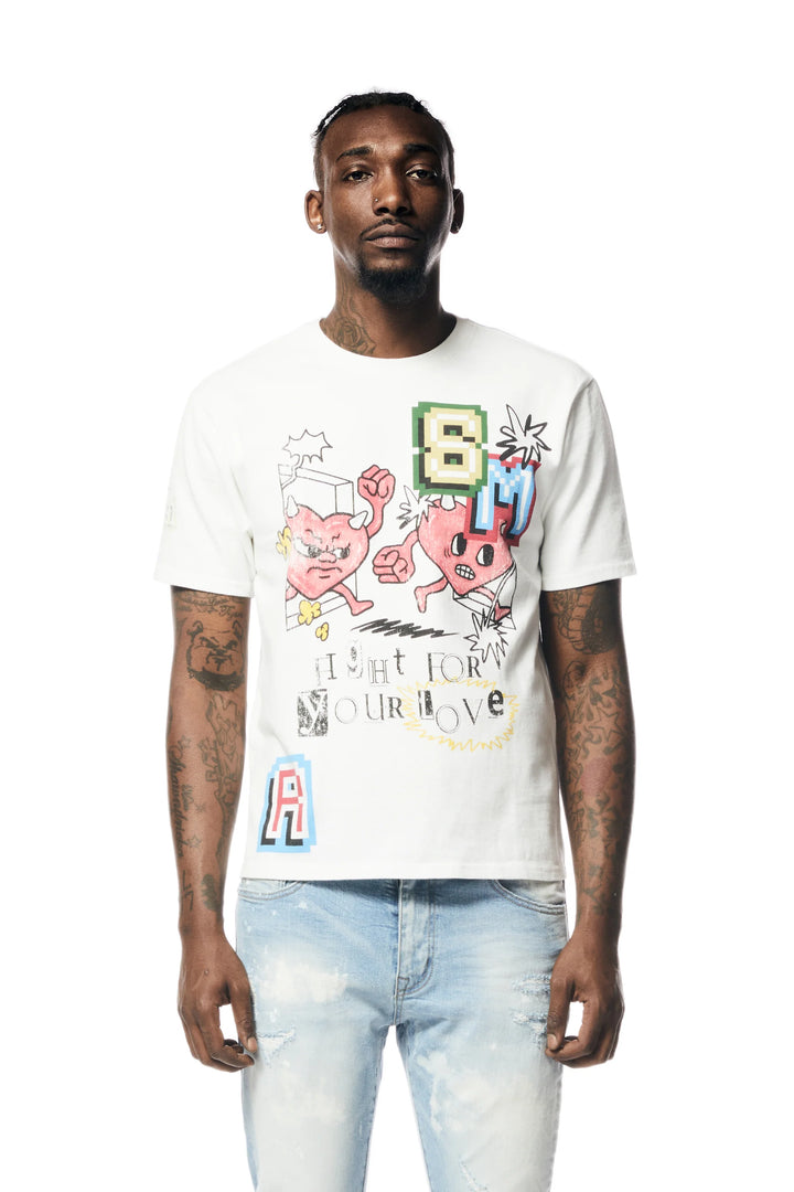 Graphic Washed T-Shirts (White)