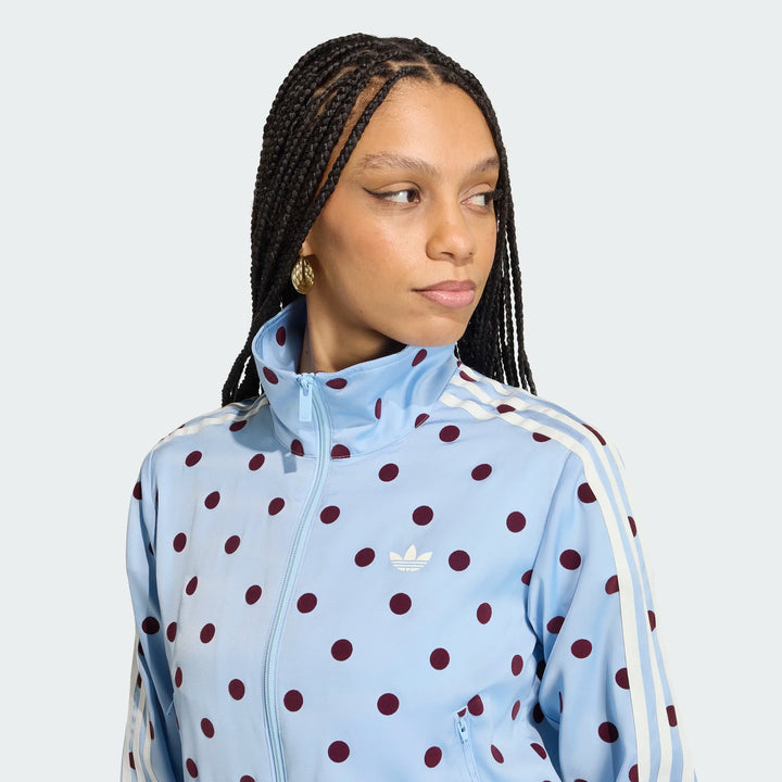 adidas SATIN POLKA DOT FIREBIRD TRACK TOP