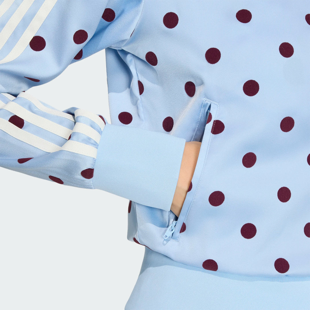 adidas SATIN POLKA DOT FIREBIRD TRACK TOP