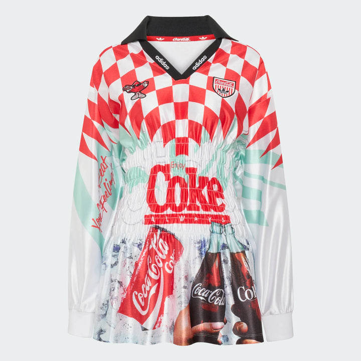 ADIDAS COCA-COLA MASH UP SMOCKED JERSEY