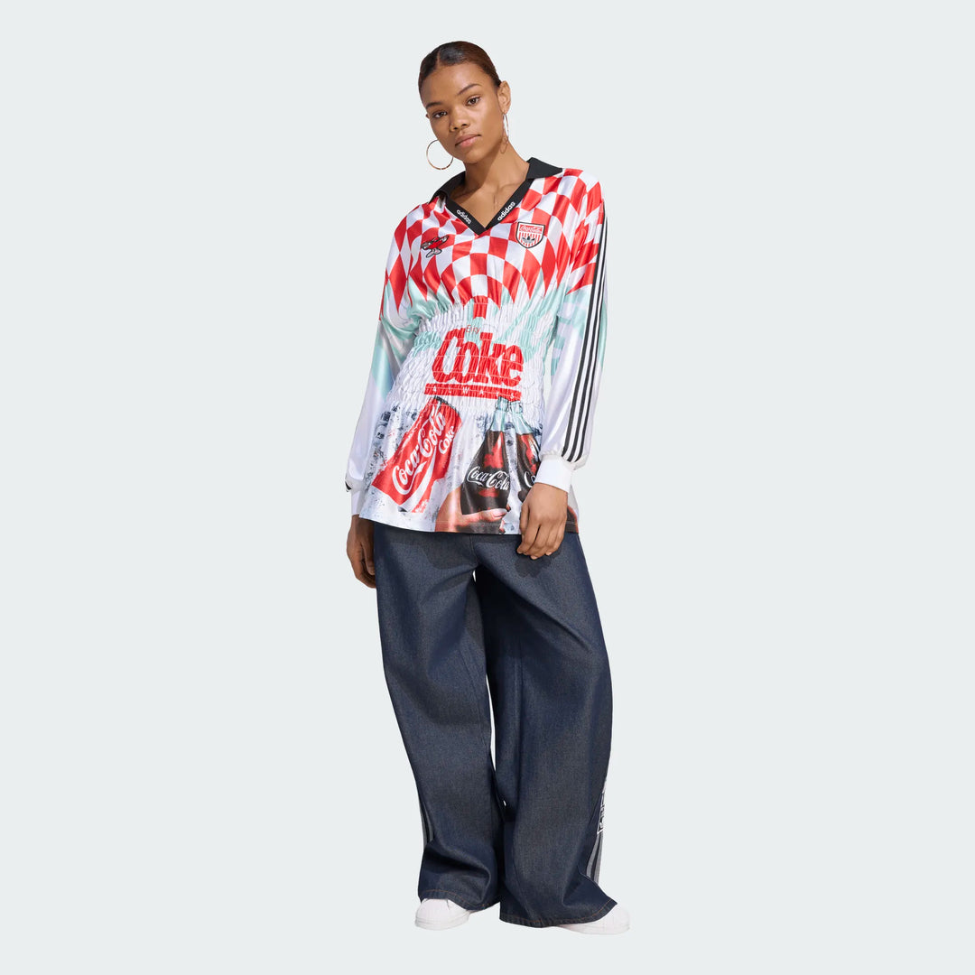 ADIDAS COCA-COLA MASH UP SMOCKED JERSEY