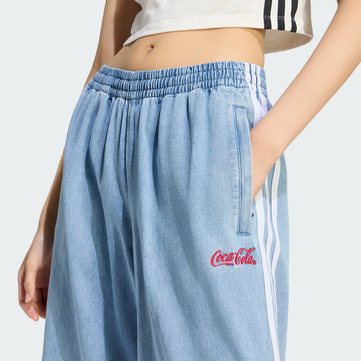 ADIDAS COCA-COLA ADILENIUM FIREBIRD DENIM TRACK PANTS