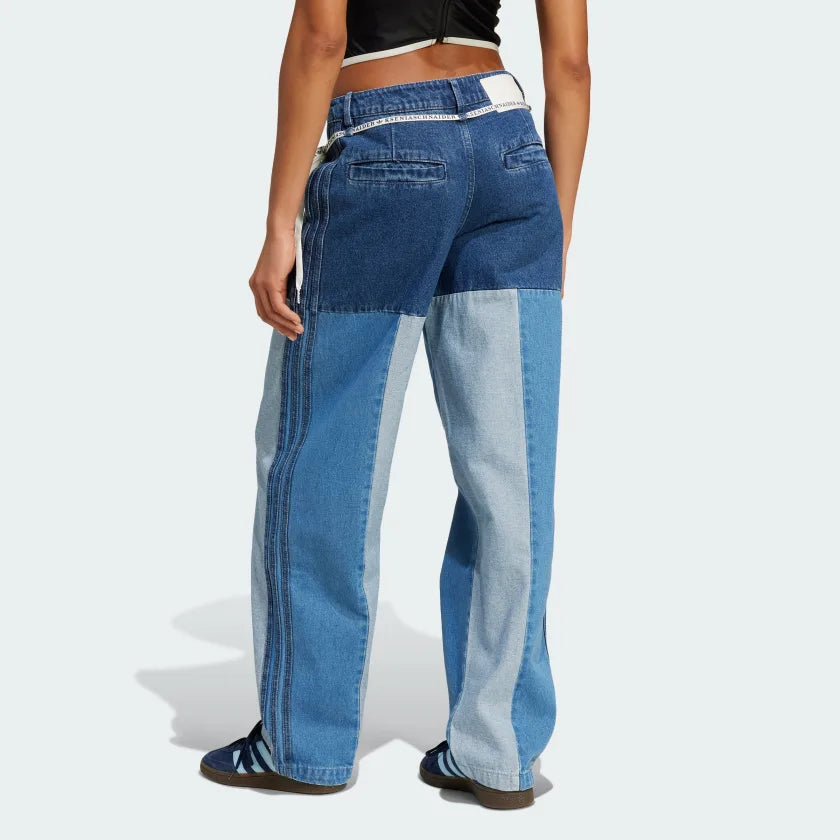 Adidas KSENIASCHNAIDER PATCHWORK STRAIGHT LEG JEANS