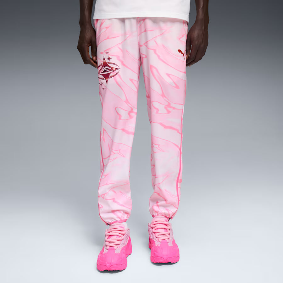 LAFRANCE PINK HEEM ALL OVER PRINT TRACK PANT
