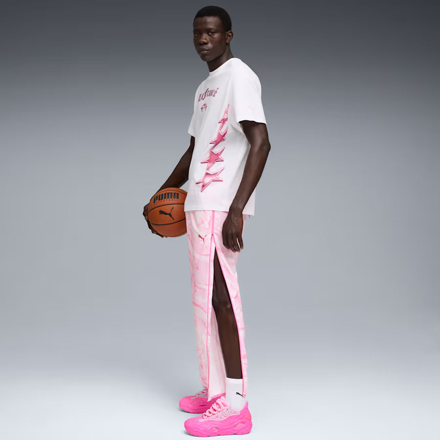 LAFRANCE PINK HEEM ALL OVER PRINT TRACK PANT