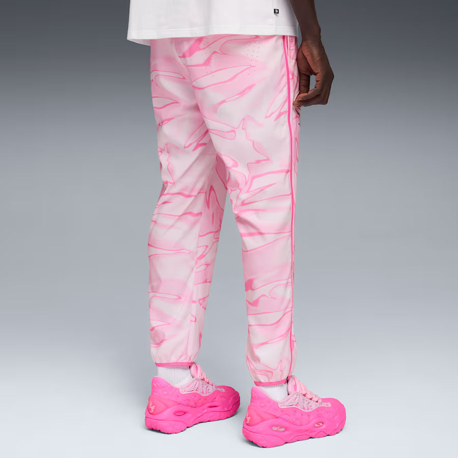 LAFRANCE PINK HEEM ALL OVER PRINT TRACK PANT