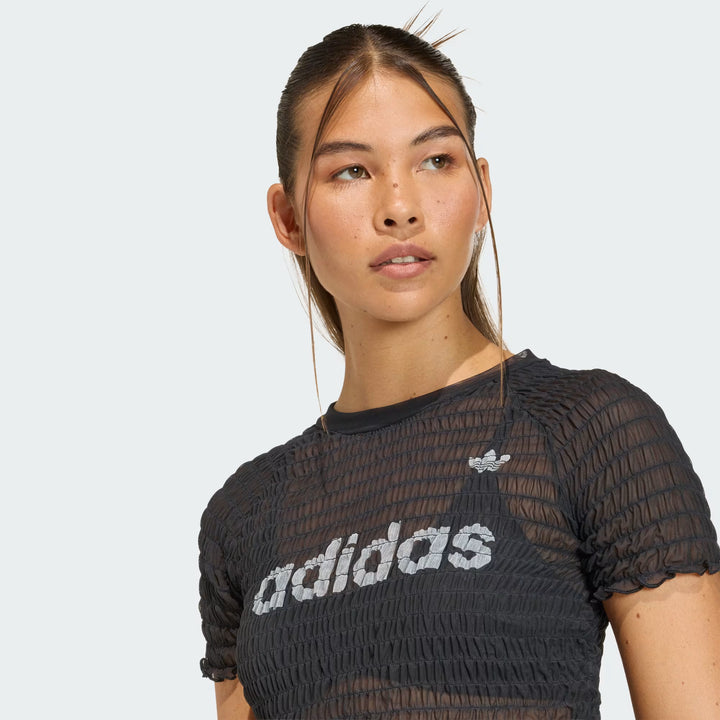 adidas SMOCKED CALI TEE