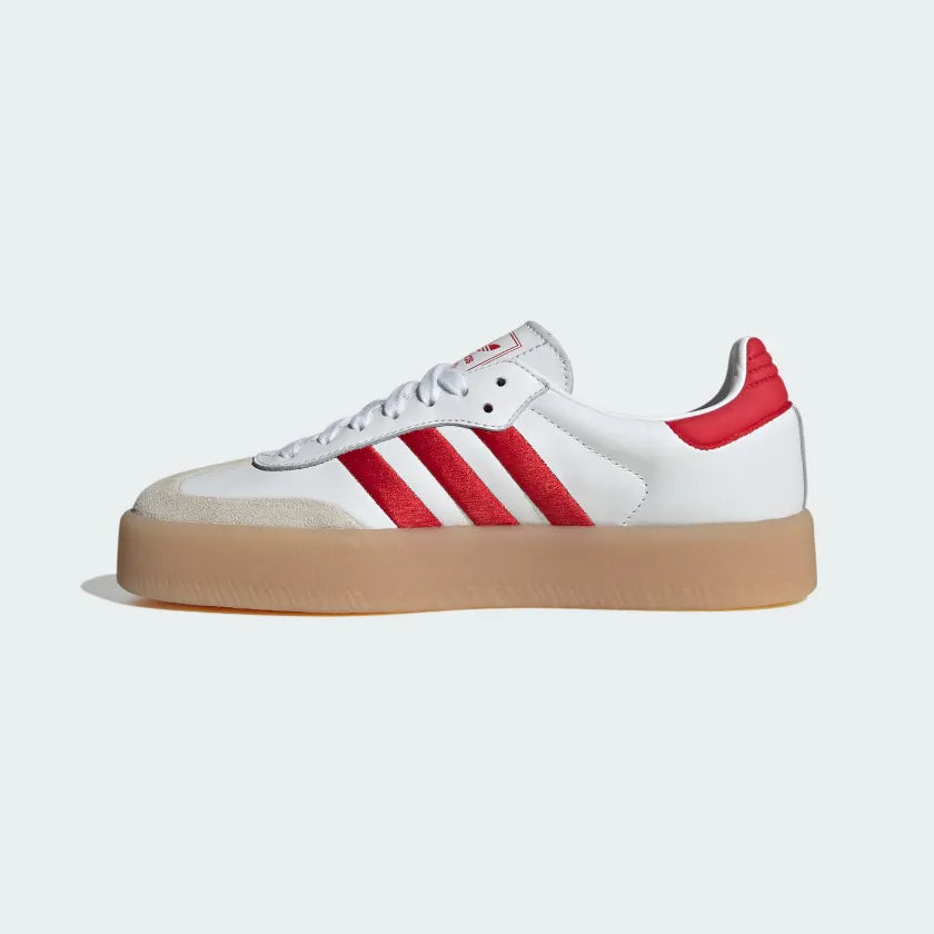 Adidas Sambae  Women's Shoes- Cloud White / Better Scarlet / Cloud White