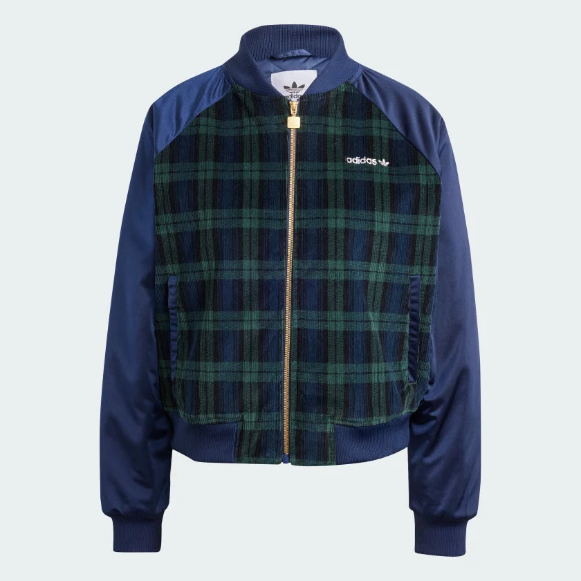 Adidas Women's Tartan Collegiate Jacket - Blue