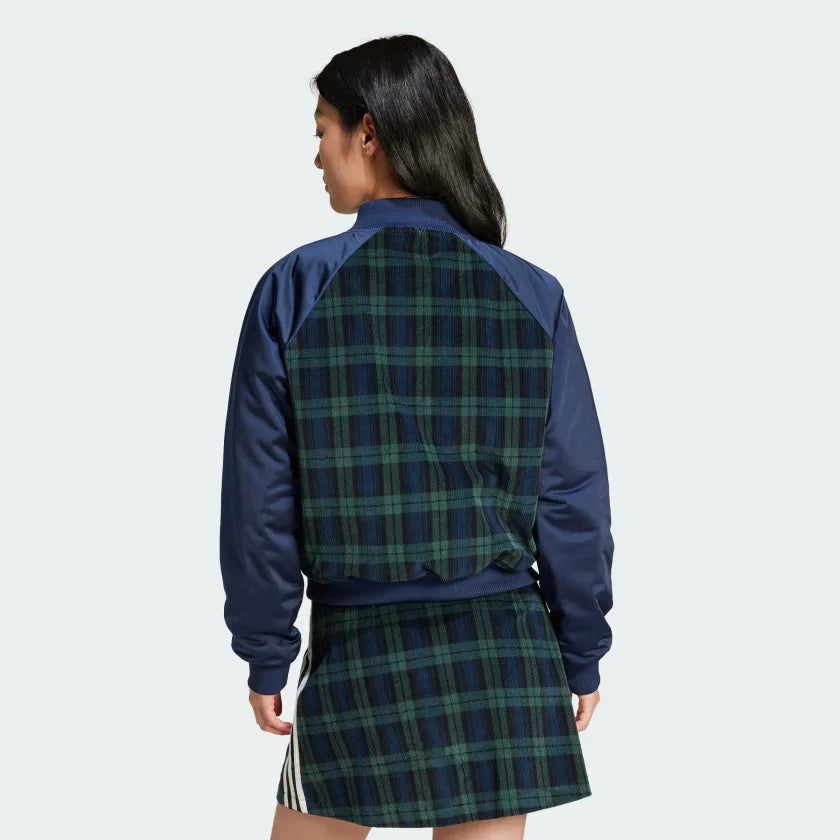 Adidas Women's Tartan Collegiate Jacket - Blue