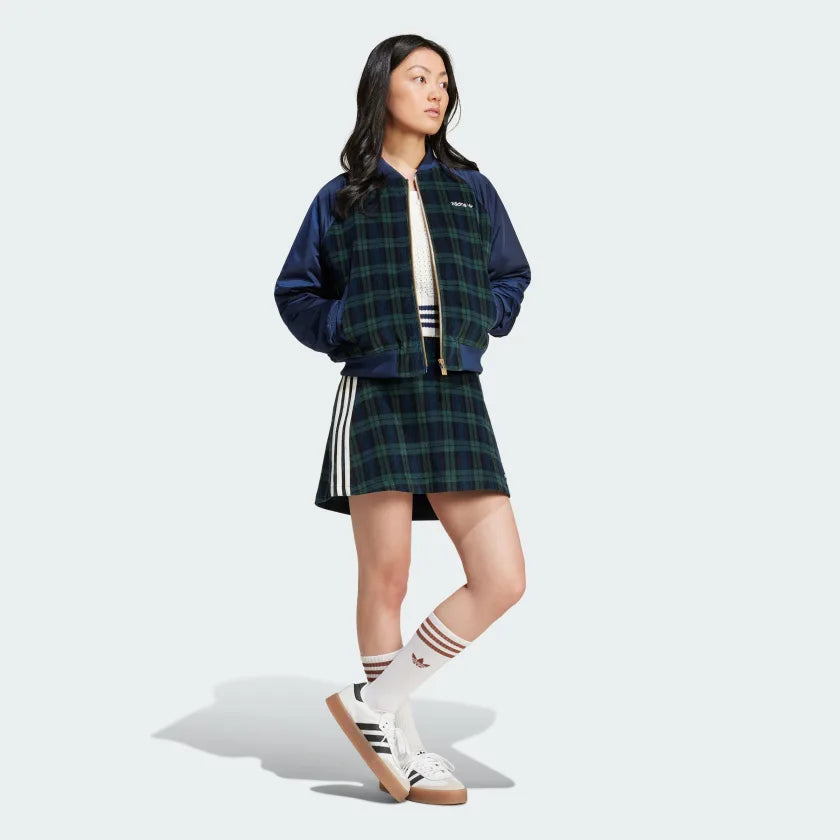 Adidas Women's Tartan Collegiate Jacket - Blue