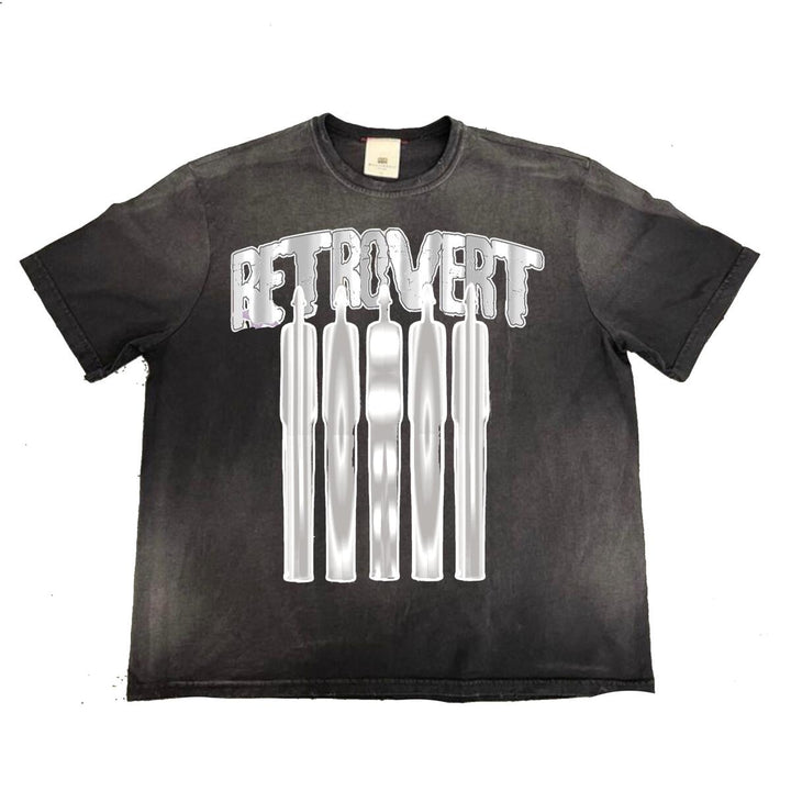 Retrovert Fabric Dyed Wash T-Shirt (Black)