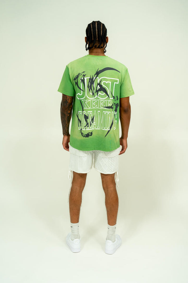 Retrovert Fabric Dyed Wash T-Shirt (Green)