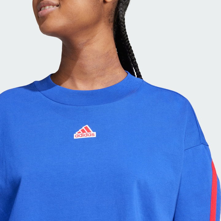 adidas Future Icons 3-Stripes Tee - Blue Women's Lifestyle