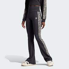 adidas Originals Leopard Luxe 3-Stripes Infill Flared Women's Pants