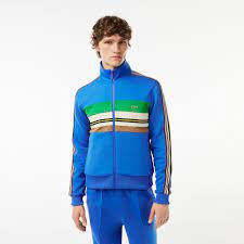 Paris French Made Zipped Colorblock Sweatshirt (Blue)