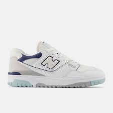 New Balance Men's 550 (White with winter fog and nb navy) Shoes