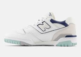 New Balance Men's 550 (White with winter fog and nb navy) Shoes