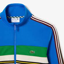Paris French Made Zipped Colorblock Sweatshirt (Blue)