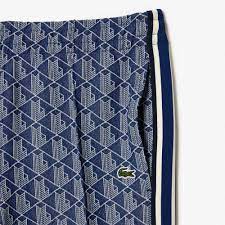 Men's Paris Monogram Sweatpants (Navy Blue / White)