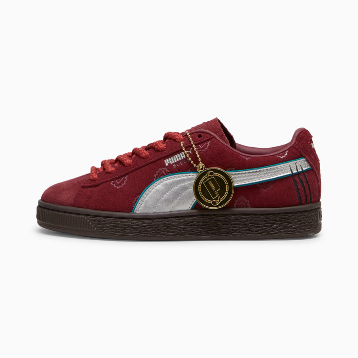 PUMA x ONE PIECE Suede Red-Haired Shanks Big Kids' Sneakers (Team Regal Red-PUMA Silver)