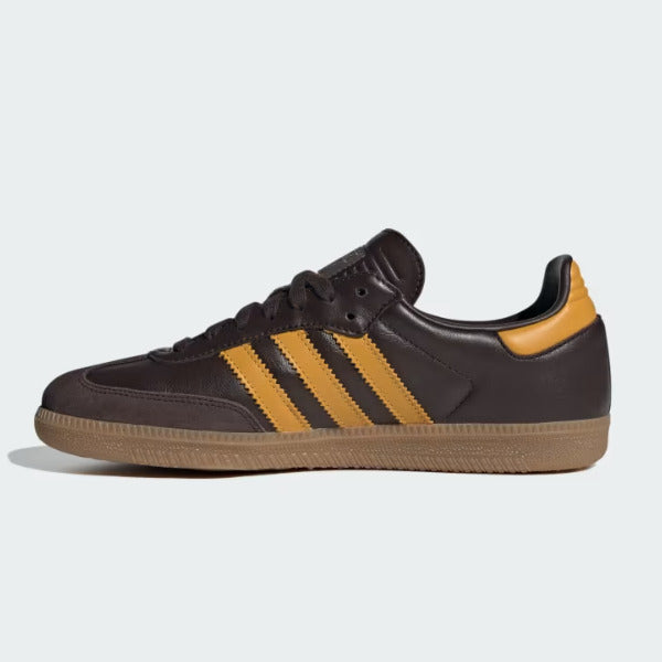 Adidas Samba OG Men's Lifestyle Shoe - Dark Brown Yellow