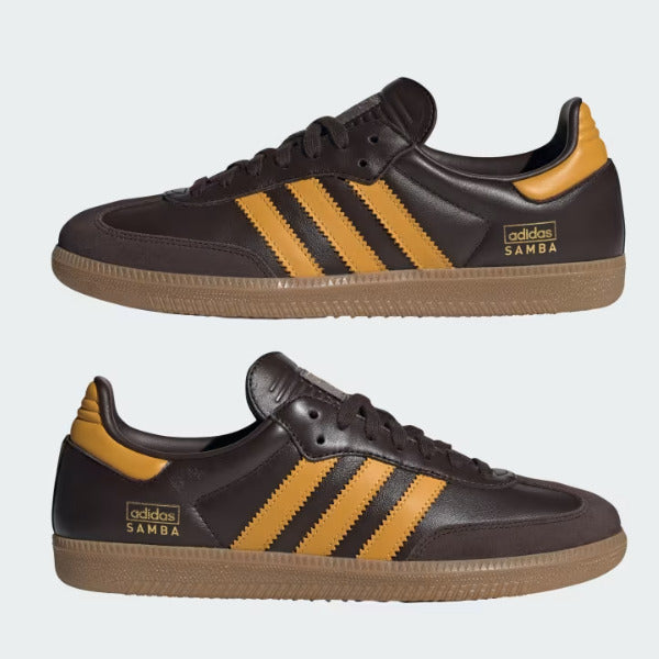 Adidas Samba OG Men's Lifestyle Shoe - Dark Brown Yellow