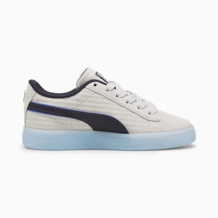 PUMA X PLAYSTATION® Suede Little Kids' Sneakers (Glacial Gray-New Navy)