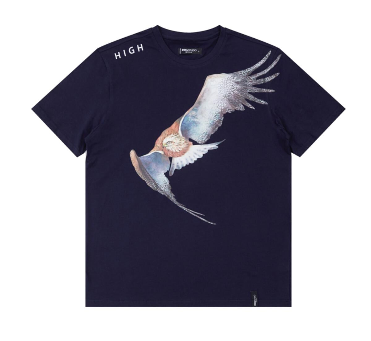 HIGH EAGLE WITH CEMENT WING TEE (NAVY)