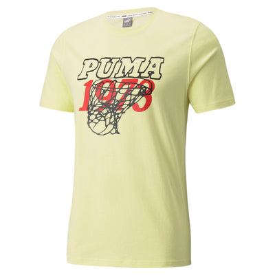 Puma Scouted Short Sleeve Men's Basketball Tee (Yellow Pear)
