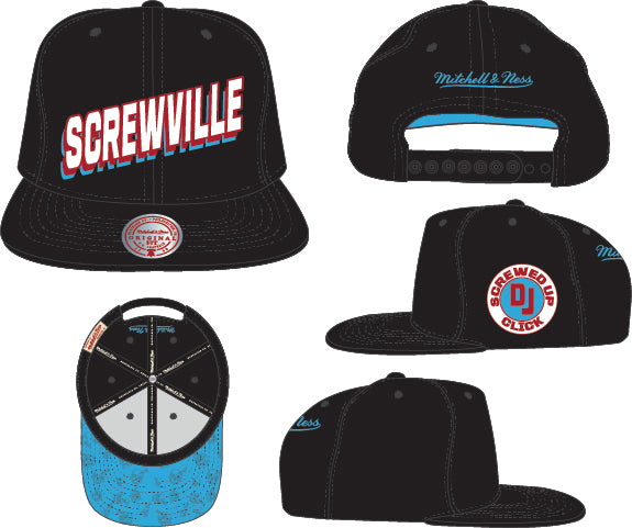 MITCHELL & NESS SCREWVILLE SNAPBACK (BLCK)