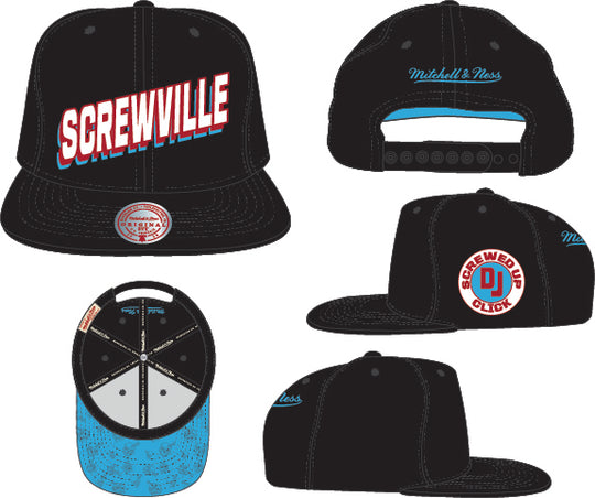 MITCHELL & NESS SCREWVILLE SNAPBACK (BLCK)