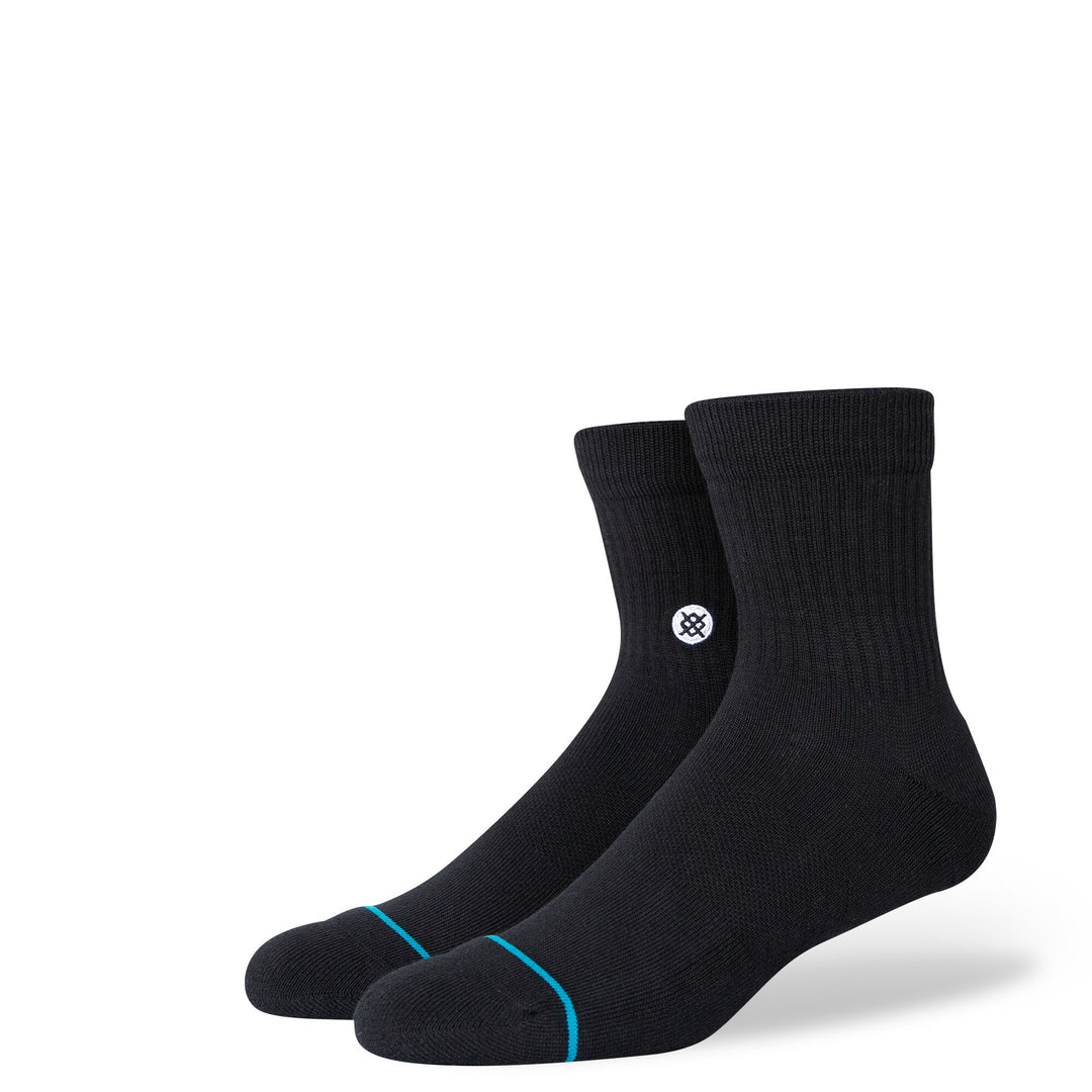 Icon Quarter Mid Cushion Black Socks - Stance