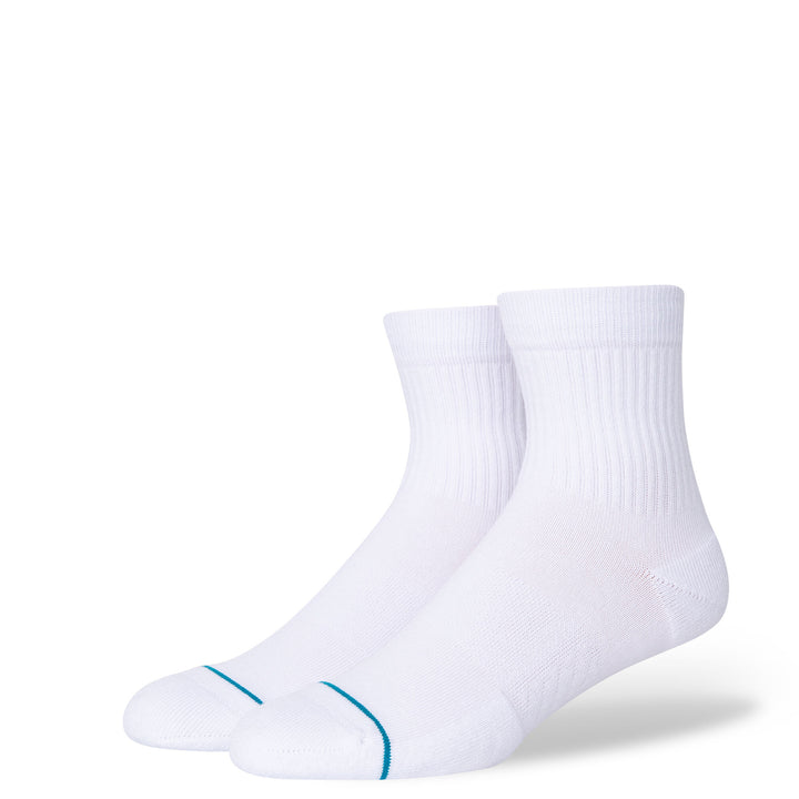 Icon Quarter Mid Cushion White Socks - Stance