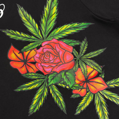 Floral Runtz Tee- Black