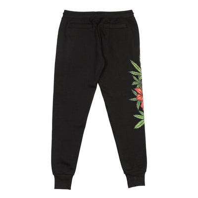 FLORAL RUNTZ JOGGER - BLACK