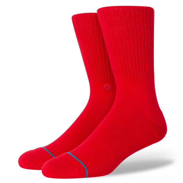 Icon Mid Cushion Crew Red Socks - Stance