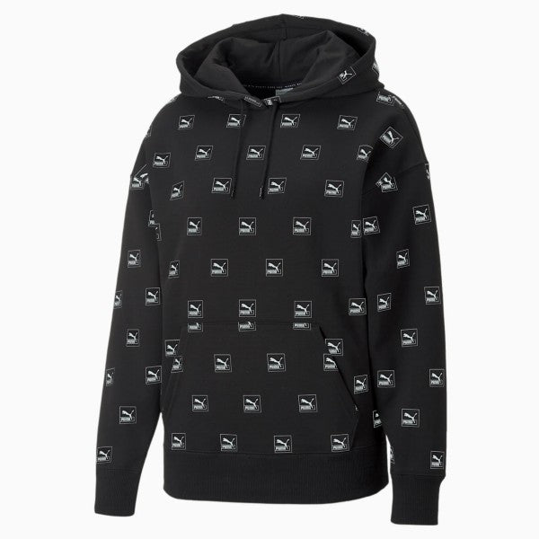 Puma Brand Love Women's Printed Hoodie (Black)