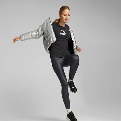 Puma Brand Love Metallic Logo Women's T-Shirt (Black)